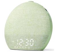 LIORQUE Réveil Lumineux Simulateur d'Aube, Reveil Simulateur d'Aube sur Lampe de Chevet, 17 modes d'éclairage, 30 sons apaisants, mode sommeil, connexion Bluetooth, avec alarme et fonction snooze-Vert