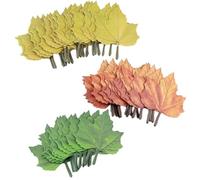 Lipfer 300 Feuilles De Notes Autocollantes en Forme De Feuilles D'érable d'automne, Bloc-Notes Auto-adhésif Coloré pour Thanksgiving, Rappel De Message pour Fournitures Scolaires, De Bureau De Maison