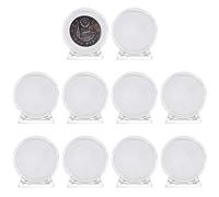 Lipfer Capsule De Monnaie De 10pcs avec Joint De Support De Mousse pour 17/20/25/27/30/33/38/40 Mm Organisateur du Porte-Affichage De Collecte De Pièces