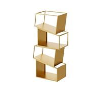 LiQENT-149 Étagère Livres Étagère créative de Luxe légère à 4 Niveaux, Support de Rangement Vertical en métal en Fer for la Maison et Le Bureau Bibliothèque(Gold)