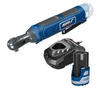 liquet Sans Fil 12V DEDRA MAUS DED7310T11 - 45 Nm - Carré 3/8" avec Adaptateur 1/2" - Batterie 2 Ah et Chargeur Rapide - Éclairage LED - Idéal Mécanique et Espaces Difficiles d'Accès