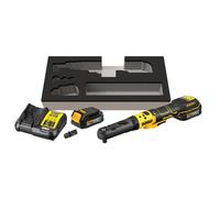 DeWalt Tournevis à cliquet sans fil DCF510E2G-QW XR 18V Brushless 2x1.7Ah têtes 1/4', 3/8'