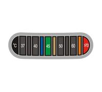 Liquid Crystal Thermometer Strip Set, Temperature Indicator Stickers for Bottles, Easy Read Adhesive Display for Coffee Cups, Fermentation, Brewing, Beverages, 2.34x0.74 Inches