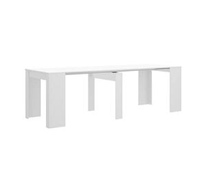 Liquidatodo® - Table console moderne extensible de 51 à 239 cm, blanc brillant