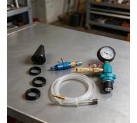 Liquide de refroidissement pour kit de recharge sous vide avec manomètre d'élimination de l'air, remplissage rapide en laiton et aluminium pour voitures, camions et camions légers, outil robuste pour
