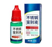 Liquide de test en acier, solution d'identification du métal, réactif avec résultat rapide, analyseur avec précision fiable, 12 ml, outil de laboratoire, détecteur professionnel pour cuisine