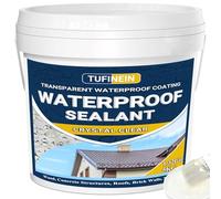 Liquide Étanchéité Transparent 5KG, TUFINEIN Agent de Revetement Impermeable Transparent Intérieure et Extérieure Membrane d'Étanchéité Waterstop Imperméable Transparente