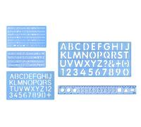 Liquidraw Lot de 5 pochoirs Lettres de l'alphabet grands chiffres (30 mm 20 mm 10 mm & 6, 7, 8 mm)