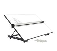 Liquidraw Planche à dessin A3 à mouvement parallèle, modèle de table avec 5 angles de travail réglables, comprend des pinces pour planche à dessin et un équerre