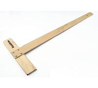 Liquidraw Règle carrée en forme de T en bois - 60 cm | Règle en bois en forme de T avec marquages | Idéale pour le dessin, le dessin et la mise en page | Outil de mesure d'angle idéal pour le