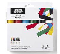 Liquitex Marqueurs 00121 – Set de 6, pointe large, couleurs assorties