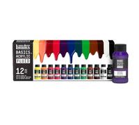 Liquitex Peinture acrylique Basics Fluid 3699431 – fluide, séchage rapide – 12x118 ml