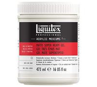 Liquitex 5816 Professional - Gel Trés Épais Mat pour peintures acryliques, capable de conserver des pics élevés et des traces nettes de pinceau ou de couteau - Pot de 473 ml.