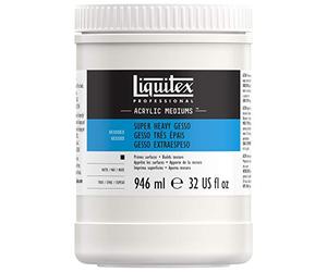 Liquitex 7832 Gesso Impasto Très Épais Professionnel - Apprêt Universel pour Peintures Acryliques, Primer Résistant à la Lumière et au Vieillissement, Prêt à l’Emploi - Pot 946 ml, Blanc de Titane