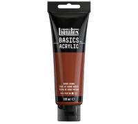 Liquitex 8870013 Basics - Peinture acrylique, peinture artistique monopigmentée, résistante à la lumière, qualité archive, finition satinée, tube de 118 ml - Sienne Brûlée