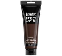 Liquitex 88700215 Basics - Peinture acrylique, peinture artistique monopigmentée, résistante à la lumière, qualité archive, finition satinée, tube de 250 ml - Terre D'Ombre Brûlée