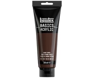 Liquitex 88700215 Basics - Peinture acrylique, peinture artistique monopigmentée, résistante à la lumière, qualité archive, finition satinée, tube de 250 ml - Terre D'Ombre Brûlée