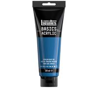 Liquitex 88700219 Basics - Peinture acrylique, peinture artistique monopigmentée, résistante à la lumière, qualité archive, finition satinée, tube de 250 ml - Bleu De Ceruleum Imitation
