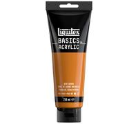 Liquitex 88700227 Basics - Peinture acrylique, peinture artistique monopigmentée, résistante à la lumière, qualité archive, finition satinée, tube de 250 ml - Terre De Sienne Naturelle