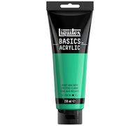 Liquitex 88700233 Basics - Peinture acrylique, peinture artistique monopigmentée, résistante à la lumière, qualité archive, finition satinée, tube de 250 ml - Vert D'Eau Eclatant