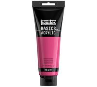 Liquitex 88700238 Basics - Peinture acrylique, peinture artistique monopigmentée, résistante à la lumière, qualité archive, finition satinée, tube de 250 ml - Magenta Moyen