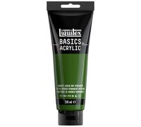 Liquitex 88700239 Basics - Peinture acrylique, peinture artistique monopigmentée, résistante à la lumière, qualité archive, finition satinée, tube de 250 ml - Vert De Hooker Permanent Imitation