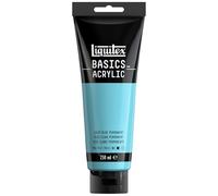 Liquitex 88700247 Basics - Peinture acrylique, peinture artistique monopigmentée, résistante à la lumière, qualité archive, finition satinée, tube de 250 ml - Bleu Clair Permanent