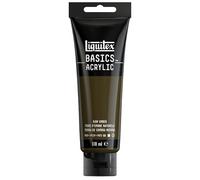 Liquitex 8870045 Basics - Peinture acrylique, peinture artistique monopigmentée, résistante à la lumière, qualité archive, finition satinée, tube de 118 ml - Terre d'Ombre Naturelle, T.O.N