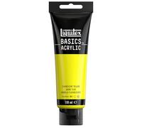 Liquitex 8870073 Basics - Peinture acrylique, peinture artistique monopigmentée, résistante à la lumière, qualité archive, finition satinée, tube de 118 ml - Jaune Fluorescent