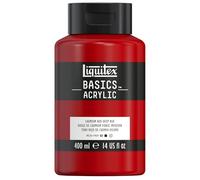 Liquitex Peinture acrylique Basics – Rouge de Cadmium Foncé (imitation) 400 ml – Finition satinée