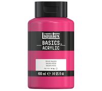 Liquitex 8870321 Basics - peinture acrylique, peinture artistique monopigmentée, résistante à la lumière, qualité archive, finition satinée, pot de 400 ml - Magenta Moyen