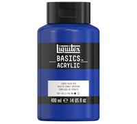 Liquitex 8870324 Basics - peinture acrylique, peinture artistique monopigmentée, résistante à la lumière, qualité archive, finition satinée, pot de 400 ml - Bleu De Cobalt Imitation