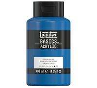 Liquitex Peinture acrylique Basics Bleu de céruléum 470 – Pot 400 ml – Résistante à la lumière