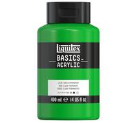 Liquitex 8870328 Basics - peinture acrylique, peinture artistique monopigmentée, résistante à la lumière, qualité archive, finition satinée, pot de 400 ml - Vert Clair Permanent