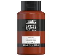 Liquitex 8870332 Basics - peinture acrylique, peinture artistique monopigmentée, résistante à la lumière, qualité archive, finition satinée, pot de 400 ml - Terre De Sienne Brûlée