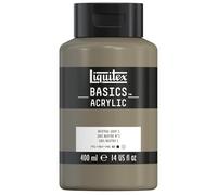 Liquitex 8870334 Basics - peinture acrylique, peinture artistique monopigmentée, résistante à la lumière, qualité archive, finition satinée, pot de 400 ml - Gris Neutre N°5
