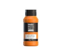 Liquitex 8870385 Basics Fluid - Peinture acrylique à consistance fluide, à séchage rapide, résistante à la lumière, imperméable, à base d'eau, Flacon de 118 ml, Orange de Cadmium Imitation
