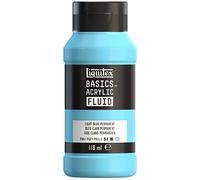 Liquitex Peinture acrylique Basics Fluid, séchage rapide, 118ml, bleu clair permanent