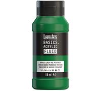 Liquitex 8870405 Basics Fluid - Peinture acrylique à consistance fluide, à séchage rapide, résistante à la lumière, imperméable, à base d'eau, Flacon de 118 ml, Vert de Hooker Imitation