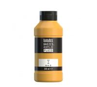 Liquitex 8870430 Basics Fluid - Peinture acrylique à consistance fluide, à séchage rapide, résistante à la lumière, imperméable, à base d'eau, Flacon de 250 ml, Or