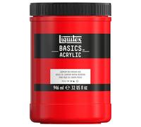 Liquitex Peinture acrylique Basics – Rouge cadmium moyen (151) – Pot 946 ml