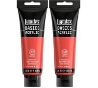 Liquitex Basics Acrylique Tube 118 ml Rouge Métallique (Lot de 2)