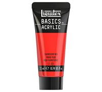 Liquitex Basics - Peinture - peinture acrylique - rouge fluo - transparent - satin - extra-fine - 22 ml