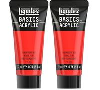 Liquitex Basics Acrylique Tube 22 ml Rouge Fluorescent ROW (Lot de 2)
