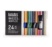 Liquitex Basics - Peinture - peinture acrylique - 24 couleurs - couleurs assorties - satin - fine - 22 ml