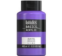 Liquitex 8870322 Basics - peinture acrylique, peinture artistique monopigmentée, résistante à la lumière, qualité archive, finition satinée, pot de 400 ml - Pourpre Eclatant