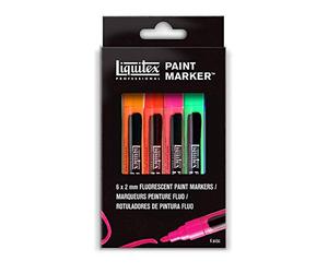 Liquitex Paint Marker Set de 6 Marqueurs pointe fine 2 mm Couleurs Fluorescentes