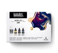 Liquitex Professional – Encre acrylique Set 3 x 30 ml Couleurs profondes + médium de lissage 118 ml