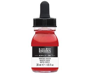 Liquitex Professional Encre Acrylique Flacon Avec Pipette 30 ml Rouge Naphtol Carmin, Flacon 30ml