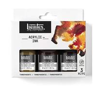 Liquitex Professional - Set Encres Acryliques Extra Fines, 3 Flacons de 30 ml, Gamme Transparente